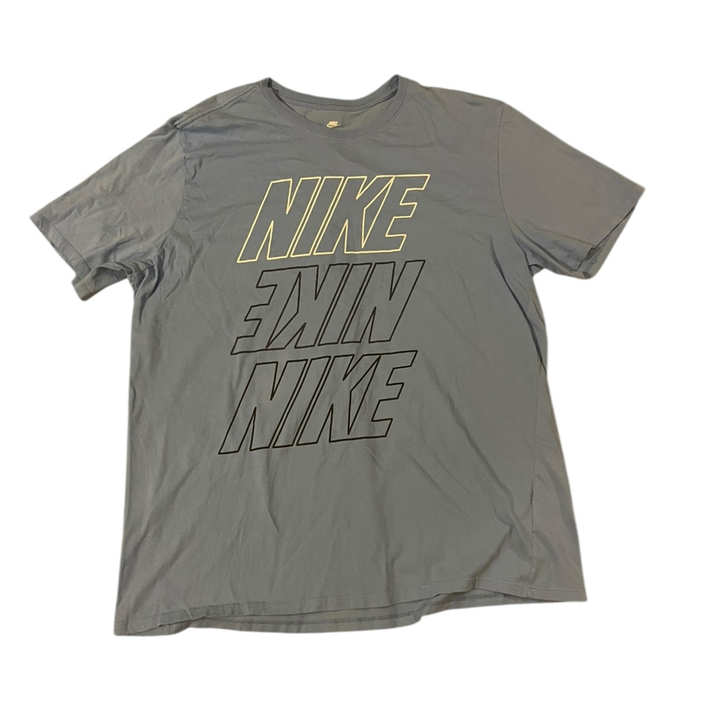 Nike Blue Graphic T-Shirt XXL | 100% Cotton Short Sleeve Tee